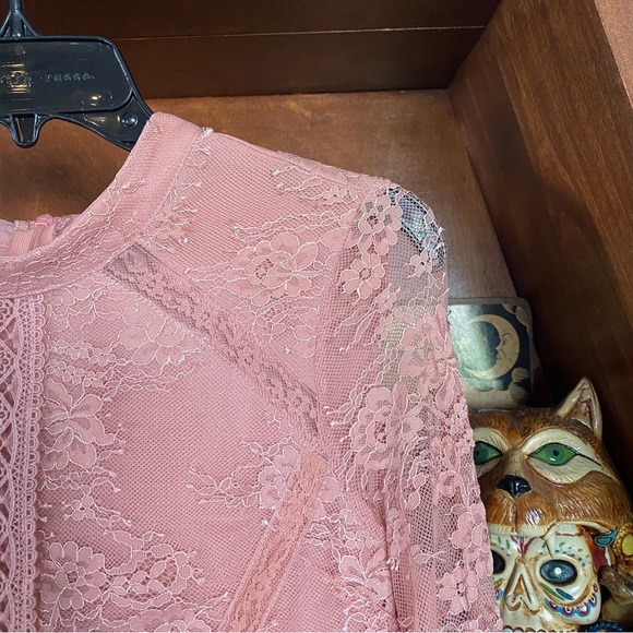 Lulu’s Pink Lace Top size small - Picture 1 of 5